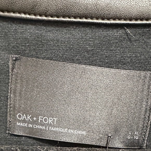 OAK + FORT Black Shirt Jacket - Picture 4 of 7